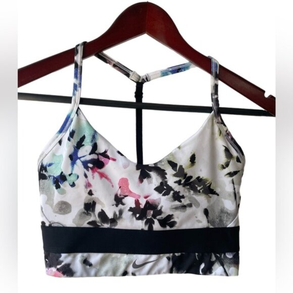 Nike Dri-FIT Floral Abstract Sports Bra LIKE NEW - Picture 1 of 4